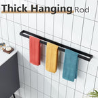 KOKOSIRI Towel Bar Matte Black Bath Towel Holder 32-Inch Kitchen Rack Stainless Steel for Bathroom Hardware Wall Mounted, 1 Pack B4008BK-L32 - Image 5