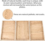 Marble Bathroom Vanity Tray, Travertine, 12"x 8" x1.2" - Image 4