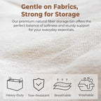 StorageWorks Storage Basket for Shelves, Storage Bins, Natural, 2-Pack - Image 4