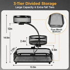 Cologne Organizer for Men- 3 Tier Bathroom Counter Organizer, Metal Cologne Stand, Mens Organizer for Bathroom & Bedroom, Room Decor, Anniversary Birthday Gifts for Men, Dad, Husband, Boyfriend - Image 2