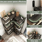 Armocity Corner Book Shelf, 6-Shelf L Shaped Corner Bookshelf with Baffle - Image 5