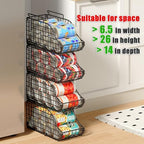 Sonyabecca 6 Pack Stackable Can Organizer for Pantry Cabinet Food Storage - Image 6