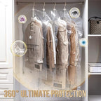 TAILI Hanging Vacuum Storage Bags Clothes, Coats, Jackets,4 Jumbo with Pump - Image 3
