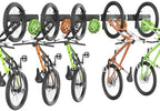 TORACK Wall-mounted Swivel Bike Rack, Garage Vertical Bike Storage Hangers for 5 Bikes Rotating Bike Storage Hooks by TORACK