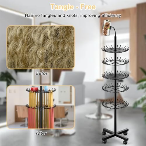 Braiding Hair Rack Standing Hair Extension Holder - Image 5