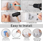 Wesiti 2 Pack Wall Mounted Coat Rack, 5 Foldable Hooks, White - Image 4