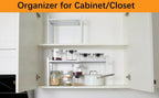 2 Pack Expandable Cabinet Shelf Organizer Riser for Kitchen Pantry Cupboard Under Sink Countertop (2 pack 8.2’’D * 12.2-21.6’’W * 10.4’’H) (white) - Image 5