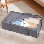 TYEERS Under Bed Storage Containers, Durable Fabric, Washable, Collapsible, Under Bed Storage Bins for Clothes, Blankets, Sheets, Shoes, 27.5x16.5x7 Inches, 6-Pack, Dark Grey - Image 3