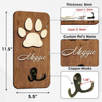 Personalized Dog Leash Holder Wall Mount, Pet Harness Hanger, Dog Collar Organizer for Entryway, Key Rack for Wall Decorative, Memorial Cat Leash Holder for Wall, Pet Loss Gifts, Home Decor - Image 2