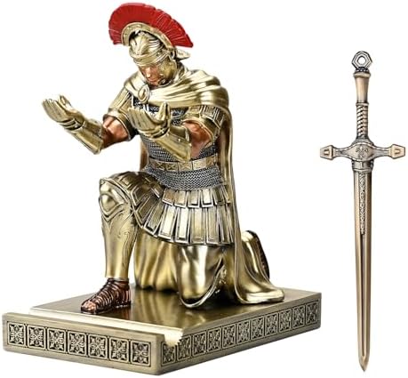 Centurion Cloak Warrior Pen Holder Phone Stand for Desktop Bronze by HDMbigmiHomeDecorations