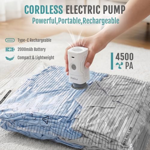 Fygrip Rechargeable Wireless Pump Vacuum Storage Bags, 12 Jumbo - Image 4