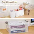 Citylife 17QT 2-Pack Clear Storage Bins with Lid 6 inserts Stackable - Image 4
