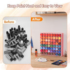 Krafetto 64-Grid Paint Organizer for 2 Oz Bottles, Wall Mount, Pink - Image 7