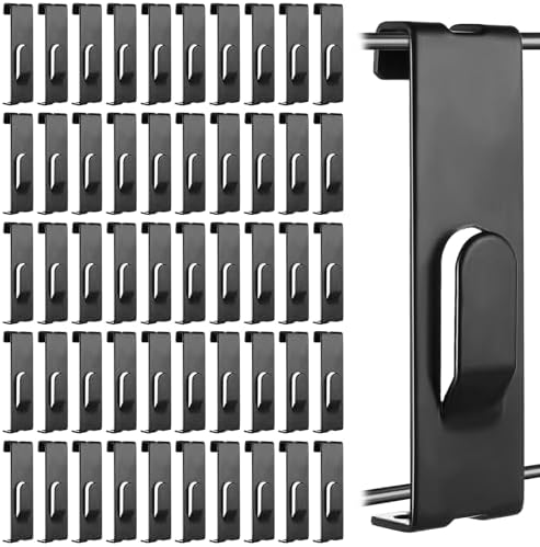 50 Pcs Gridwall Utility Notch Hook Gridwall Picture Hanger Commercial Black Grid Wall Panel Pegs for Panel Pegboard Grid Shelf Hanging Display by Unknown