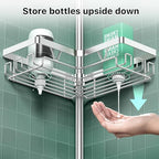 DAOYA Corner Shower Caddy Tension Pole 4 Tier Shower Caddy Organizer Silver - Image 5