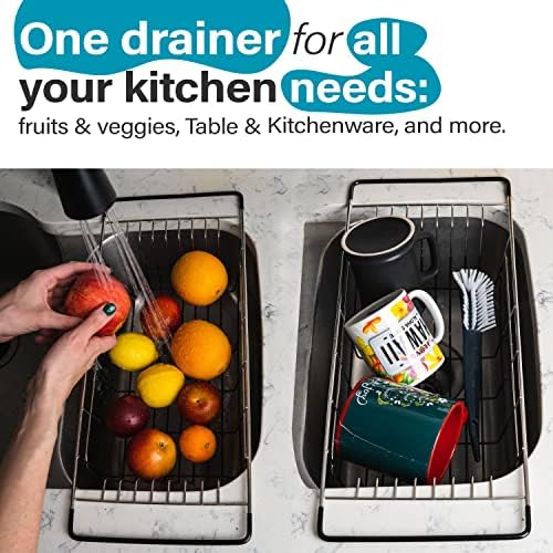 Better Houseware Over The Sink Dish Drying Rack, Space-Saving Stainless Steel Dish drainers for Kitchen Sink, Adjustable Sink Dryer Rack for Dishes - Image 4