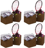 Trademark Innovations 10.5" Woven Storage Cube Basket Bin with Iron Wire Frame - Set of 4 - Image 2