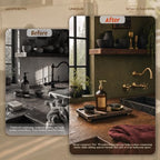 Dark Acacia Rustic Bathroom Tray for Kitchen Counter, Sink, Vanity, Brown - Image 4