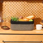 MiniArk Small Storage Baskets for Organizing | Closet Organizer Bins | Shelf Toy Basket | Woven Rope Baskets | Cube Decorative Box | Shallow Basket | 13x8.5x5.1” | 4 Packs Black Brown - Image 5