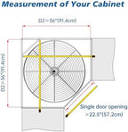 JOWBOOW 32 1/4" Chrome Corner Cabinet Lazy Susan, Full Circle Corner Cabinet Lazy Susan Replacement Shelves, Minimum Cabinet Size 36 inches, Rotating Rack for Corner Base Kitchen - Image 3
