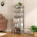 SINGAYE 6 Tier Shelf Wire Shelving Adjustable Storage Shelves Basket Rack - Image 2