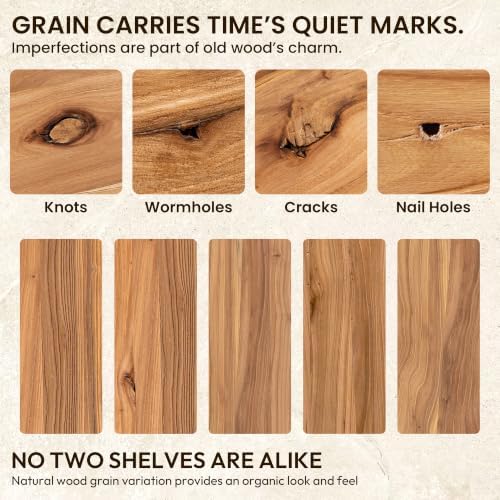 Fun Memories Floating Shelves for Wall, 24"x9.3" Solid Wood Floating Live Edge Shelf, Heavy-Duty Wall Shelf with Invisible Brackets, Set of 2 for Living Room, Bedroom, and Kitchen, Natural Finish - Image 6