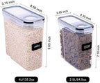 FOOYOO Cereal Containers Storage Set - 6 Piece Airtight Large Dry Cereal Storage Containers(4 * 4L+2 * 2.5L), BPA Free Dispenser Plastic Cereal Storage Containers with 16 Labels & Pen - Image 4