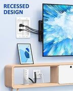 in Wall Cable Management Kit for TV, Recessed Outlet with TV Cable Hider Wall Kit, Cord Hider for Wall Mounted TV, Cable Management Box for Home & Office Theater System, White - Image 5