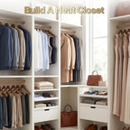 HOUSE DAY Premium Wooden Hangers 150 Pack, 17.5" Smooth Wood Hangers - Image 7