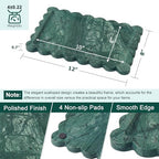 Scalloped Natural Marble Tray - Decorative Stone Tray for Bathroom & Vanity - Image 2