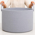 OrganiHaus Round Toy Basket & Blanket Basket, Cotton Rope 20x13" by OrganiHaus