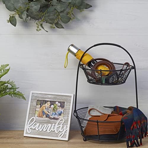 Gourmet Basics by Mikasa Tulsa Fruit Metal Storage Basket, 2-Tier - Image 5