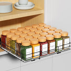 RCHYFEED Pull Out Spice Rack Organizer, 12.5" Wx10.5 Dx2.5 H by RCHYFEED