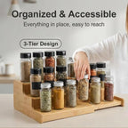JinDoWin Spice Rack Organizer for Cabinets,Countertop & Pantries,2 Pack - Image 4