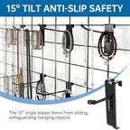50pcs Gridwall Hooks 4inch Anti-Scratch 15°Tilt Angle with Black High Grade Surface Coating Grid Wall Hooks for Grid Wall Panel Gridwall Hooks & Hangers - Image 4