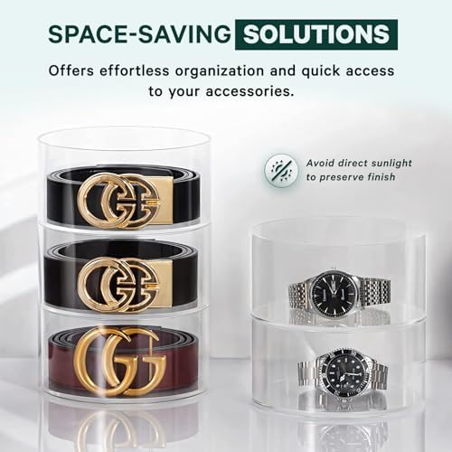 Acrylic Belt Organizer, 4-Layer Transparent Closet Accessories Organizer for Jewelry, Watches, Bracelets, Rings, Cosmetics - Image 3