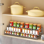 BOIVSHI 4 Tier Spice Rack for Cabinet, Depth Adjustable Spicy Shelf,Gray - Image 6