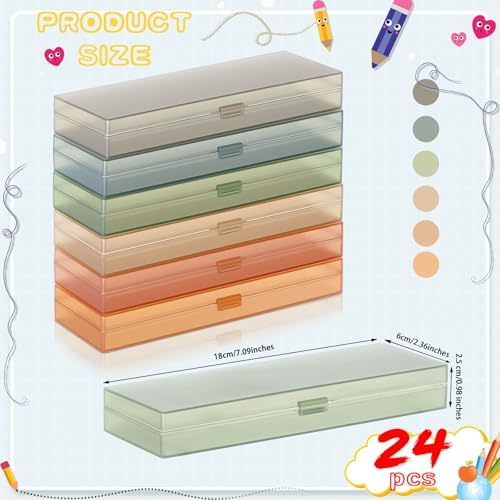 Fainne 24 Plastic Pencil Case Bulk, Single Layer, Morandi Colors, S - Image 2