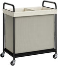 ELYKEN Laundry Hamper 2 Section, 100L Rolling Laundry Sorter with Wheels by ELYKEN