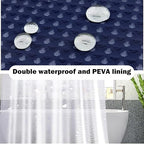25 PCS Navyblue Bathroom Accessories Set丨Shower Curtain Bathroom Accessory - Image 5