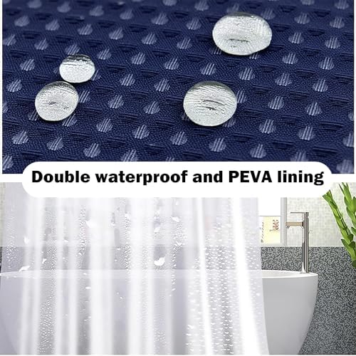 25 PCS Navyblue Bathroom Accessories Set丨Shower Curtain Bathroom Accessory - Image 5