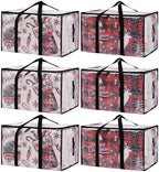 Moving Bags Heavy Duty Extra Large, Alternative for Moving Boxes & Moving Supplies,Clear Storage Bins with Lids, Plastic Packing Tote, Storage Bags for Clothes with Handles & Zippers(Clear, 6 Pack) by Unknown
