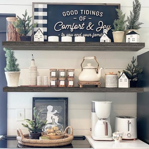 QEEIG Extra Long Floating Shelves for Wall (Grey, Set of 2, 47.2") - Image 5