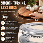 RHBLME 6 Pack 9 Inch Lazy Susan Hardware, 5/16" Thick Turntable Bearings, 1000Lbs Rotating Bearing Plate Heavy Duty Lazy Susan for Rotating Table, Corner Shelves, Book Case, Serving Tray - Image 5