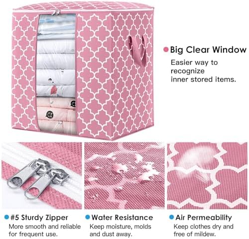 Storage Bags 4 Pack 100L Clothes Organization and Storage Containers - Image 3