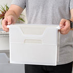 IRIS USA 6-Pack Medium Desktop File Box with Open Lid, Clear - Image 3