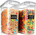 Shazo 2 Pack (6.3L / 213OZ) EXTRA Large Airtight Food Storage Cereal Containers for Bulk Food Storage BPA-Free Plastic Container, Pantry Organization and Canister for Rice, Pasta, Sugar & Flour by Shazo