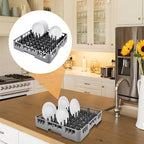 Aurelema 2 Pack Commercial Dishwasher Tray Rack, Peg Dish, Gray - Image 4