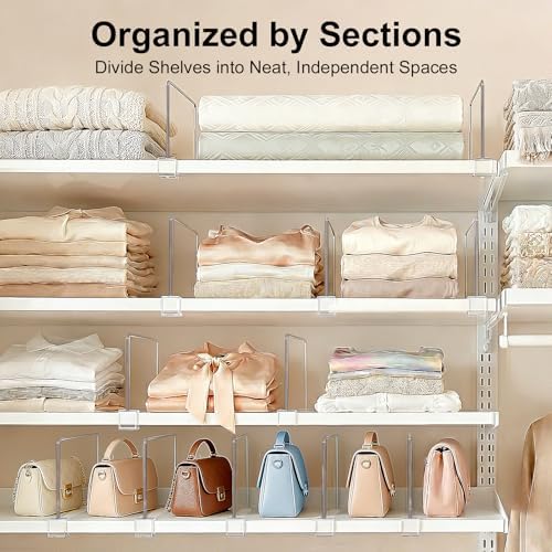 Small Shelf dividers Closet Organizers: 6-inch (Shorter Version) - Image 4