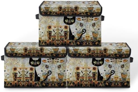 Fabric Storage Bins with Lids,Under Bed Storage Containers 3Pack by BestSellers